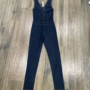 Stretchy jean jumpsuit